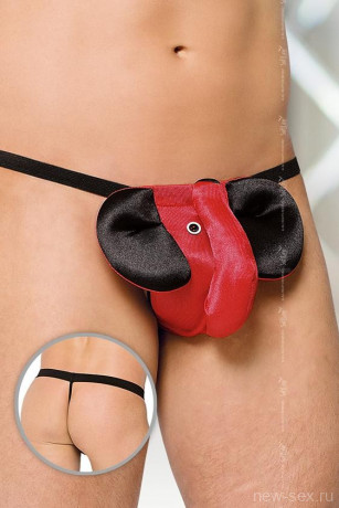 Стринги с забавной мордочкой слоненка красного цвета SoftLine Collection