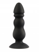 Перезаряжаемый рельефный анальный плаг из силикона с вибрацией