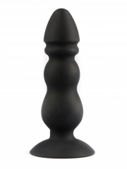 Перезаряжаемый рельефный анальный плаг из силикона с вибрацией