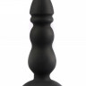 Перезаряжаемый рельефный анальный плаг из силикона с вибрацией