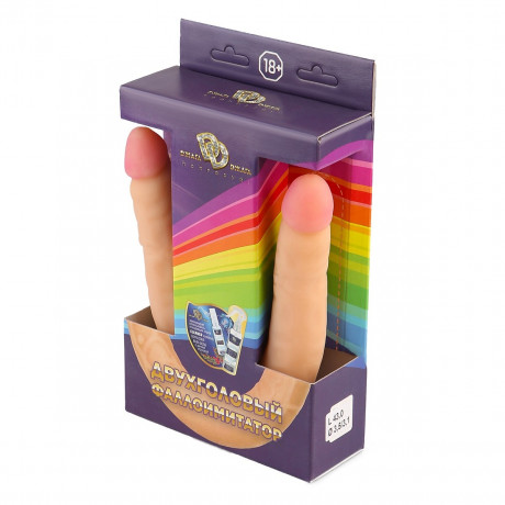 Двусторонний фаллоимитатор реалистичной формы гигант