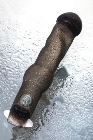 Закрытая фаллическая насадка на пенис с вибропулей