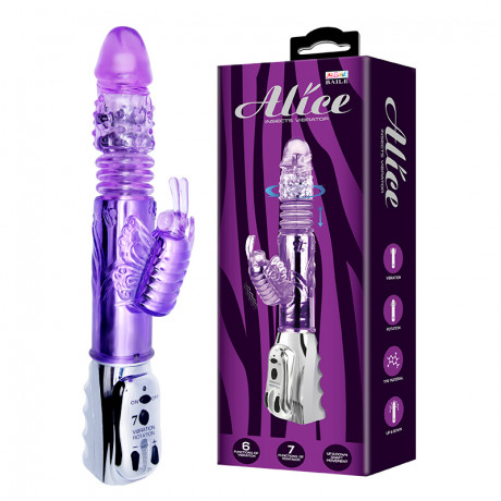 Хай-Тек вибратор с вращающимся стволом и поступательными движениями Alice