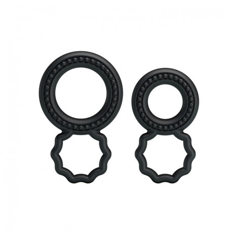 Комплект двойных эрекционных колец из силикона