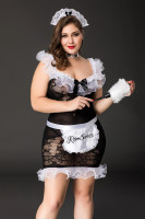 Кружевной костюм секси горничной большой размер Fanny