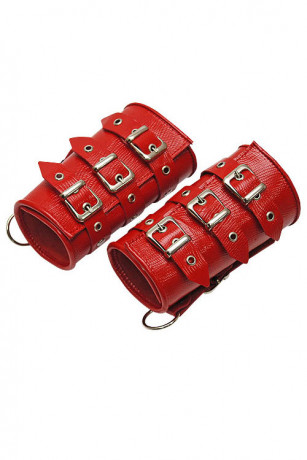 Манжеты из натуральной кожи с велюровой подкладой