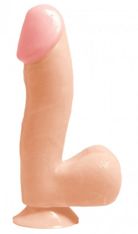 Фаллос телесного цвета с мошонкой BASIX 6,5in