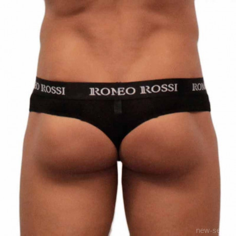 Черные мужские трусы стринги