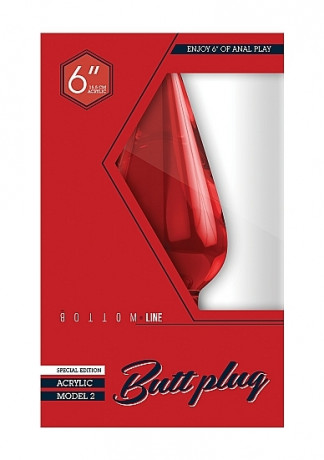 Анальный стимулятор Bottom Line 6" Model 2 Acrylic Red