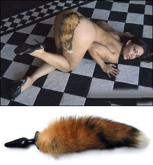 Анальная пробка с хвостом лисы