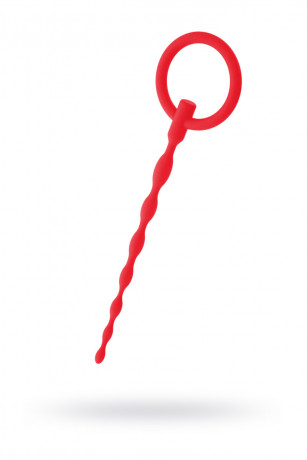 Силиконовый уретральный плаг с кольцом Black Red