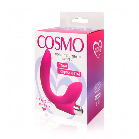 Силиконовый вибратор для стимуляции точки G и клитора COSMO