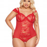 Изысканное красное боди из кружева Dora XL