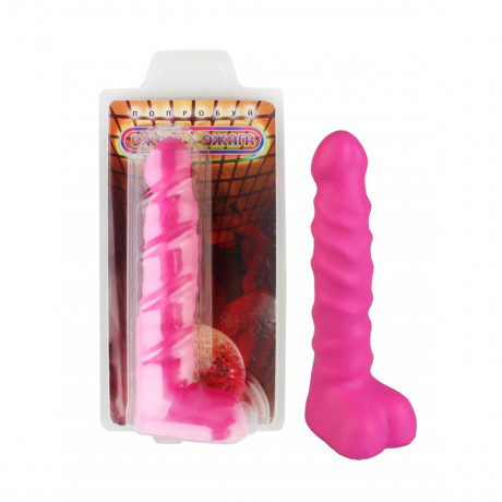 Анальный стимулятор в виде фаллоса с мошонкой