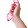 Розовая вагинальная втулка из стекла