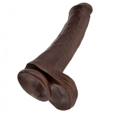 Фаллоимитатор гигант с большой головкой на присоске King Cock 12 Cock Flesh