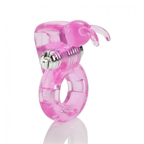 Виброкольцо на пенис с нежным зайчиком BASIC BUNNY