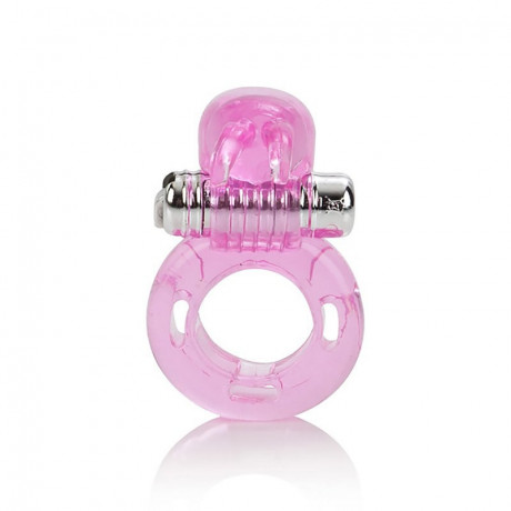 Виброкольцо на пенис с нежным зайчиком BASIC BUNNY