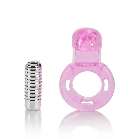 Виброкольцо на пенис с нежным зайчиком BASIC BUNNY