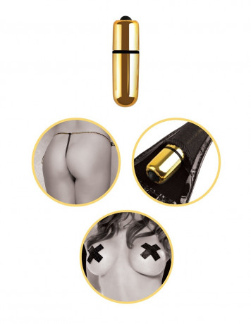 Страпон система с вибрацией в трусиках Gold First Time Vibrating Strap-On Set