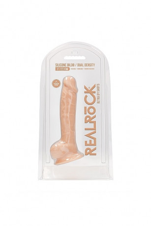 Телесный высококачественный реалистичный фаллоимитатор Silicone Dildo With Balls