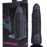 Черный фаллоимитатор реалистичной формы оснащенный присоской