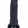Черный фаллоимитатор реалистичной формы оснащенный присоской