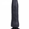 Черный фаллоимитатор реалистичной формы оснащенный присоской