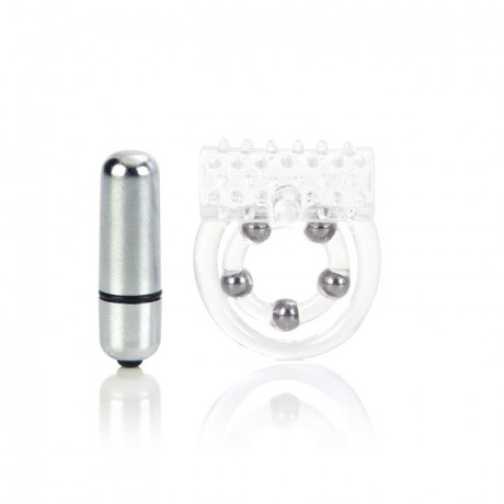 Водонепронциаемое вибрирующее кольцо с металлическими шариками MAXIMUS