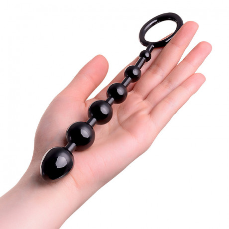 Силиконовая анальная цепочка 19,8 см