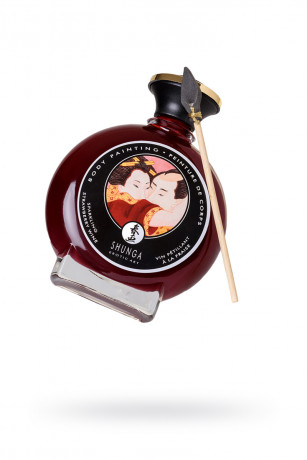 Декоративная съедобная крем-краска для тела шампанское и клубника Shunga Body Painting