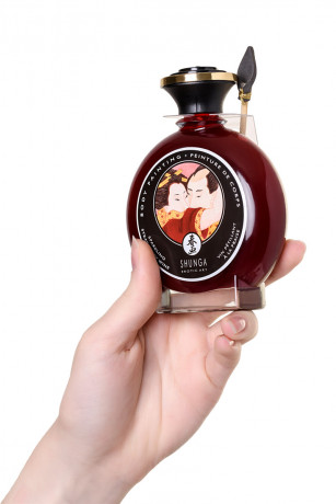 Декоративная съедобная крем-краска для тела шампанское и клубника Shunga Body Painting