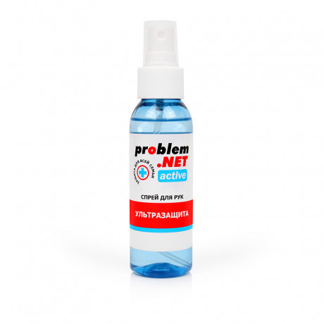 Обеззараживающий спрей Problem.net active для рук с антимикробным эффектом