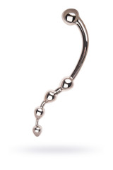 Металлический анальный стимулятор с шариками Metal by TOYFA