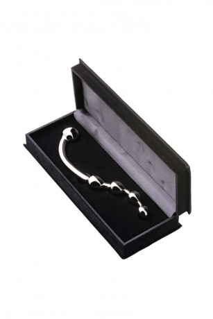 Металлический анальный стимулятор с шариками Metal by TOYFA