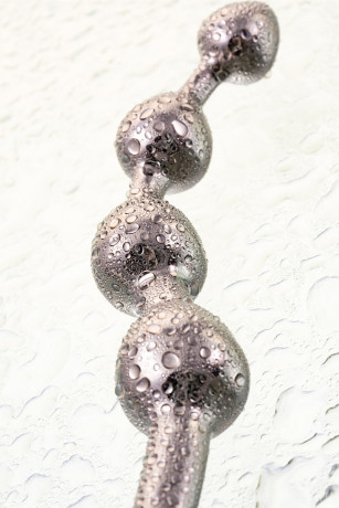 Металлический анальный стимулятор с шариками Metal by TOYFA