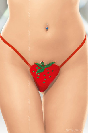 Красные женские стринги в виде Клубнички SoftLine Collection
