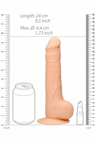 Высококачественный реалистичный фаллоимитатор с ярко выраженной головкой и мошонкой Silicone Dildo With Balls