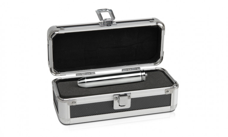 Стальной вибромассажер пуля METAL WORX с 10 функциями вибрации