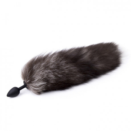 Пушистый хвостик с силиконовой пробочкой