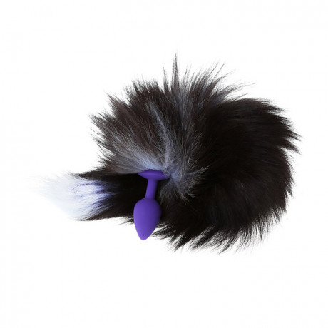 Пушистый хвостик с силиконовой пробочкой