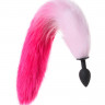 Анальная силиконовая пробка с пушистым розовым хвостом POPO Pleasure