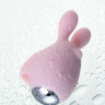 Перезаряжаемый вибратор на палец в виде маленького розового кролика JOS DUTTY