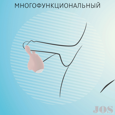 Перезаряжаемый вибратор на палец в виде маленького розового кролика JOS DUTTY