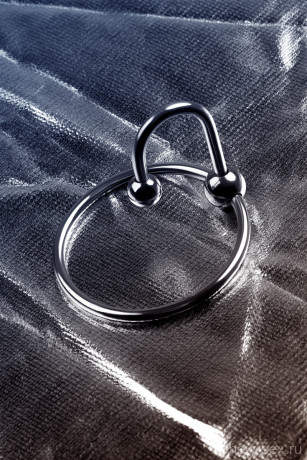 Кольцо на пенис с уретральным стоппером TOYFA Metal