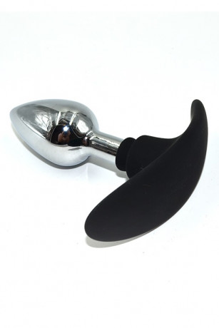 Анальная пробка для ношения из нержавеющей стали и силикона