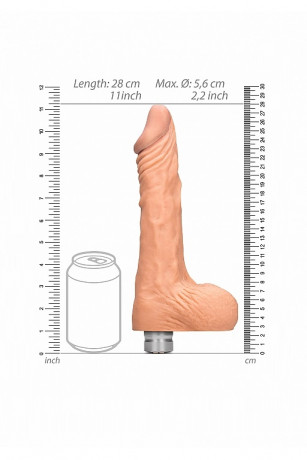 Реалистичный фаллоимитатор с вибацией телесного цвета Vibrating Dildo With Balls