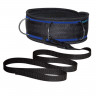 Черно-синий ошейник из неопрена с поводком