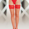 Красные чулки в сетку RED DEVIL