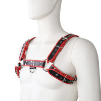 Ремни на тело с контрастной отделкой